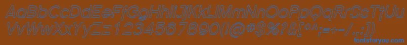 Florsn38 Font – Blue Fonts on Brown Background