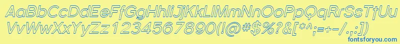 Florsn38 Font – Blue Fonts on Yellow Background