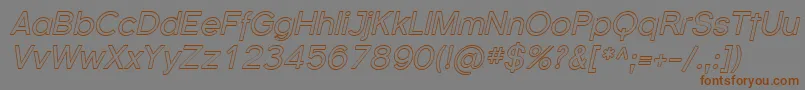 Florsn38-Schriftart – Braune Schriften auf grauem Hintergrund