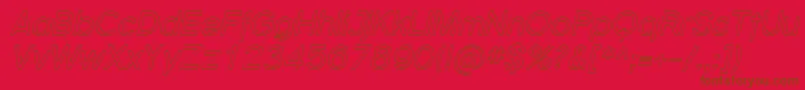 Florsn38-Schriftart – Braune Schriften auf rotem Hintergrund