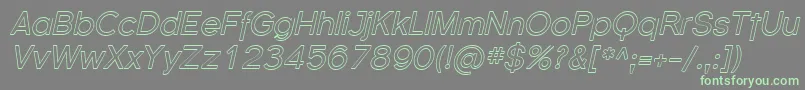 Florsn38 Font – Green Fonts on Gray Background