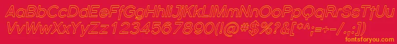 Florsn38 Font – Orange Fonts on Red Background