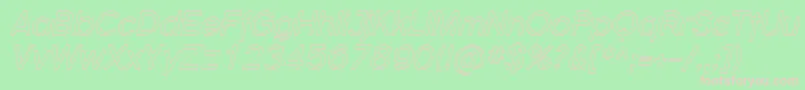 Florsn38 Font – Pink Fonts on Green Background