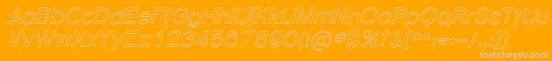 Florsn38 Font – Pink Fonts on Orange Background