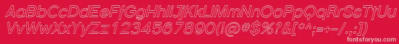 Czcionka Florsn38 – różowe czcionki na czerwonym tle