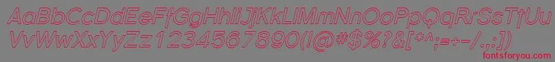 Florsn38 Font – Red Fonts on Gray Background