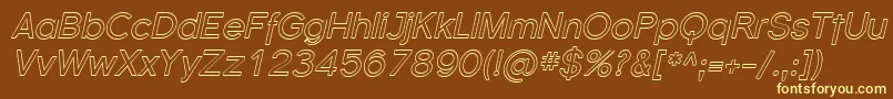 Florsn38 Font – Yellow Fonts on Brown Background