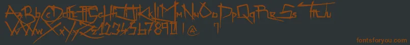 ZenzaiItacha Font – Brown Fonts on Black Background