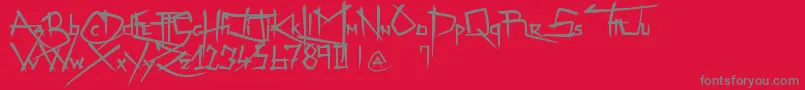 ZenzaiItacha Font – Gray Fonts on Red Background