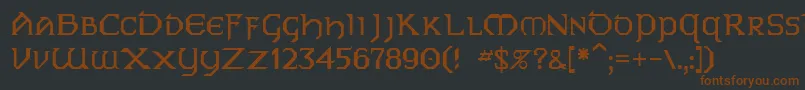 Gallows7 Font – Brown Fonts on Black Background