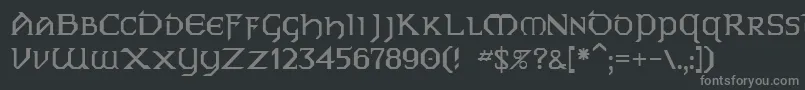 Gallows7 Font – Gray Fonts on Black Background