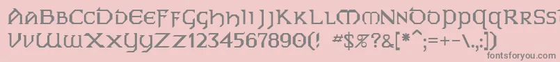 Gallows7-Schriftart – Graue Schriften auf rosa Hintergrund