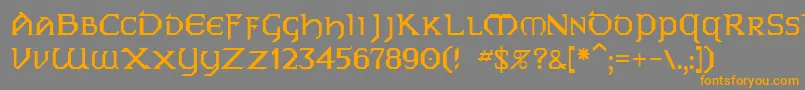 Gallows7 Font – Orange Fonts on Gray Background