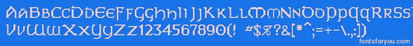 Gallows7 Font – Pink Fonts on Blue Background