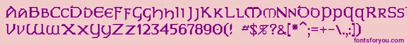 Gallows7 Font – Purple Fonts on Pink Background