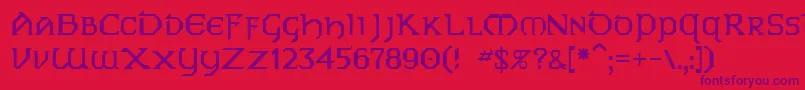 Gallows7 Font – Purple Fonts on Red Background