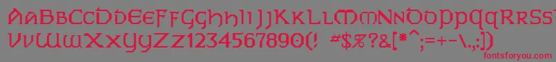 Gallows7 Font – Red Fonts on Gray Background