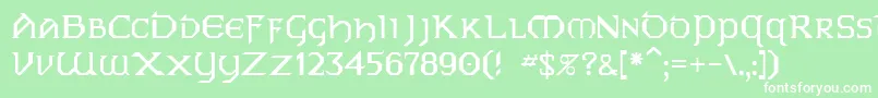 フォントGallows7 – 緑の背景に白い文字