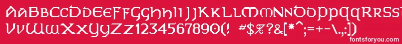 フォントGallows7 – 赤い背景に白い文字