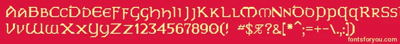 Gallows7 Font – Yellow Fonts on Red Background