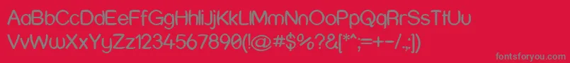Streh Font – Gray Fonts on Red Background