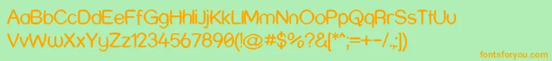 Streh Font – Orange Fonts on Green Background