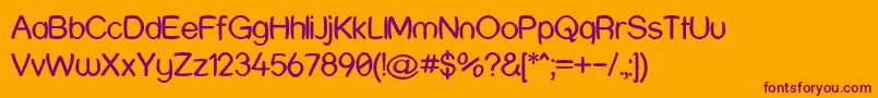 Streh Font – Purple Fonts on Orange Background