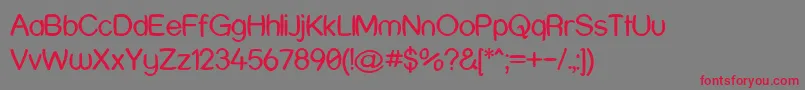 Streh Font – Red Fonts on Gray Background