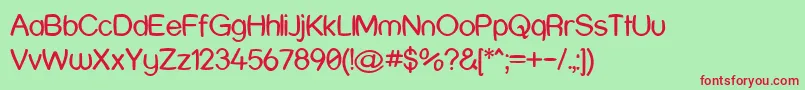 Streh Font – Red Fonts on Green Background