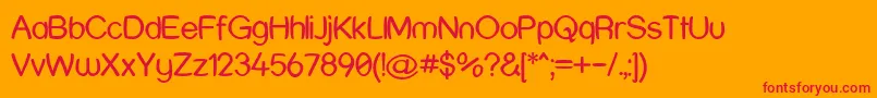 Streh Font – Red Fonts on Orange Background