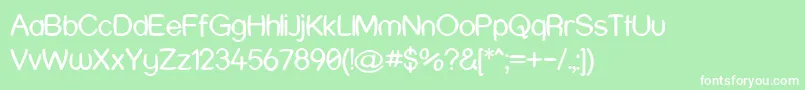 Streh Font – White Fonts on Green Background