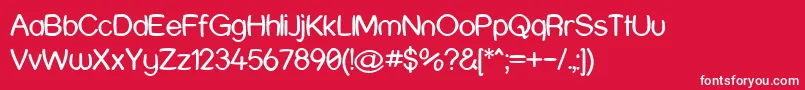 Streh Font – White Fonts on Red Background