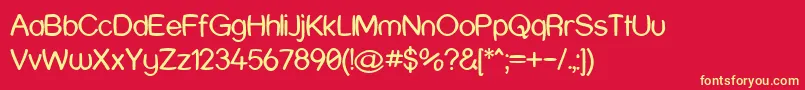 Streh Font – Yellow Fonts on Red Background