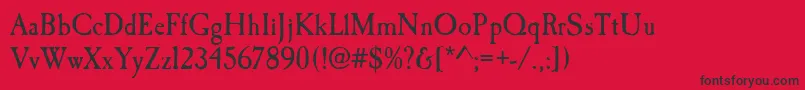 Caslonantt Font – Black Fonts on Red Background