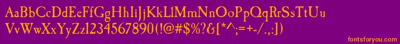 Caslonantt Font – Orange Fonts on Purple Background