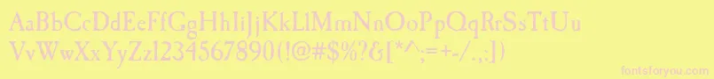 Caslonantt Font – Pink Fonts on Yellow Background