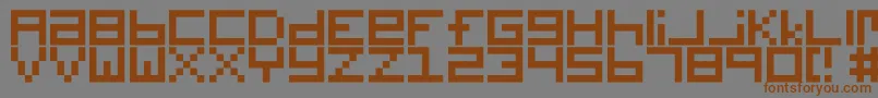 Police Digitalix – polices brunes sur fond gris