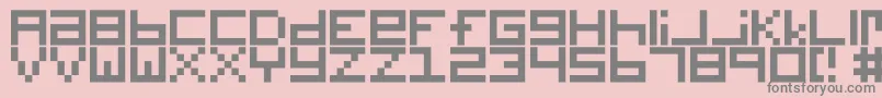 Police Digitalix – polices grises sur fond rose