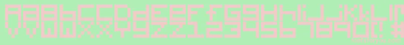 Digitalix Font – Pink Fonts on Green Background