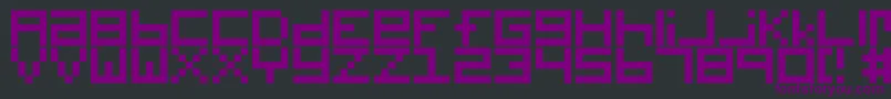 Fonte Digitalix – fontes roxas em um fundo preto
