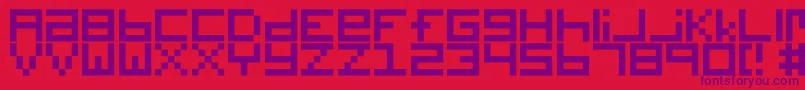 Digitalix-Schriftart – Violette Schriften auf rotem Hintergrund