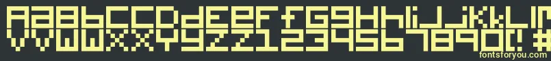 Police Digitalix – polices jaunes sur fond noir