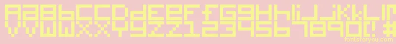 Digitalix Font – Yellow Fonts on Pink Background