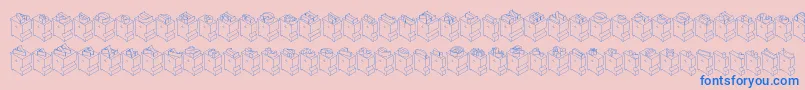 Leadtypeleft Font – Blue Fonts on Pink Background