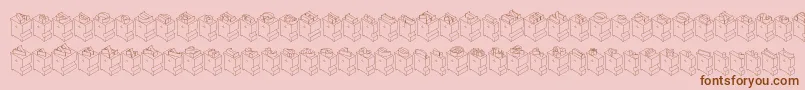 Leadtypeleft Font – Brown Fonts on Pink Background