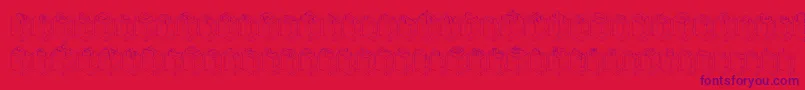 Leadtypeleft Font – Purple Fonts on Red Background