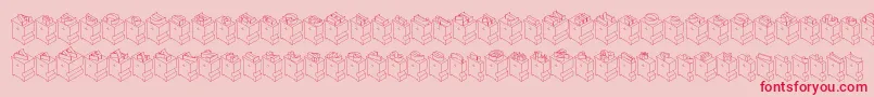 Leadtypeleft Font – Red Fonts on Pink Background