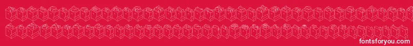 フォントLeadtypeleft – 赤い背景に白い文字