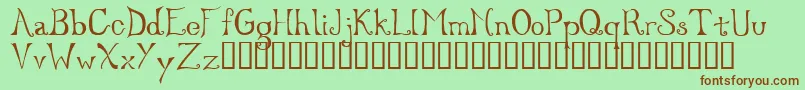 Шрифт Serenity – коричневые шрифты на зелёном фоне