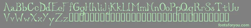 フォントSerenity – 灰色の背景に緑のフォント